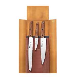 
                  
                    Load image into Gallery viewer, Cangshan W Series 4-Piece Leather Roll Knife Set, German Steel
                  
                
