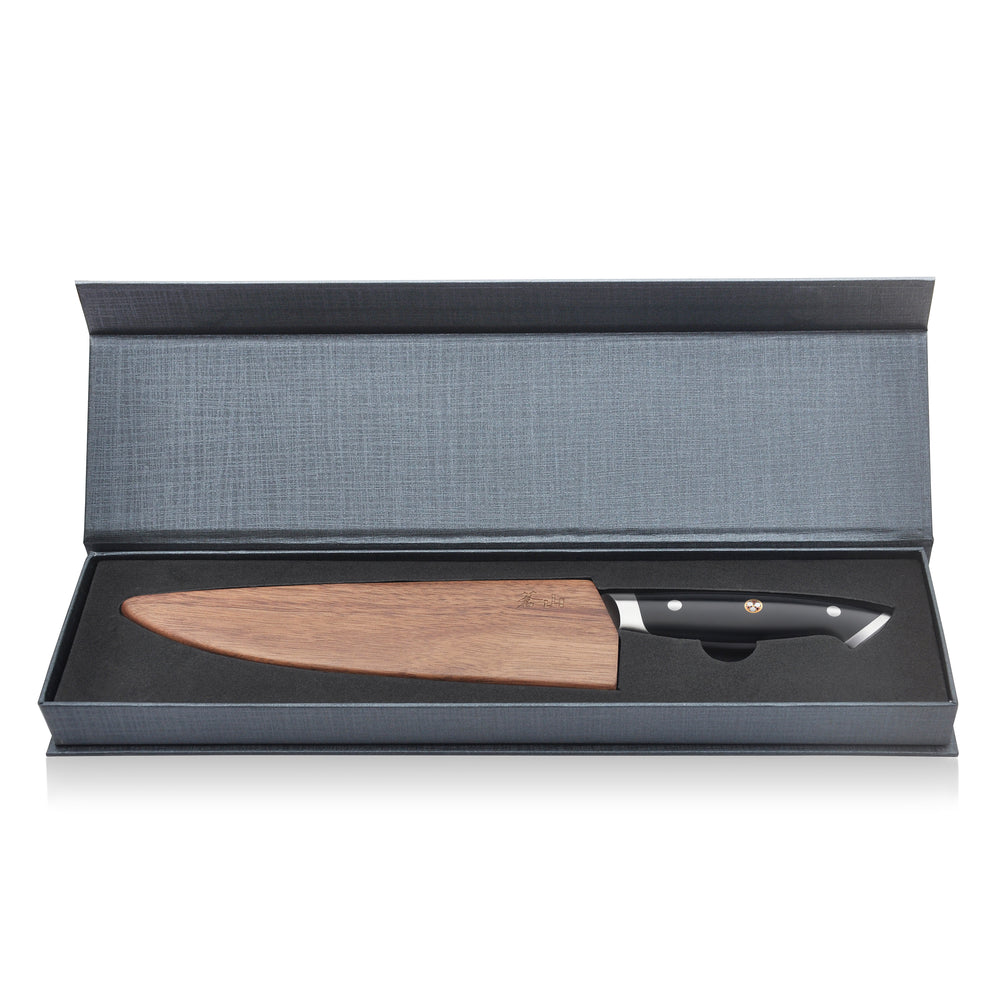 
                  
                    Load image into Gallery viewer, Cangshan Z Series 8&amp;quot;-Inch Chef&amp;#39;s Knife with Walnut Sheath, Forged X-7 Damascus Steel
                  
                