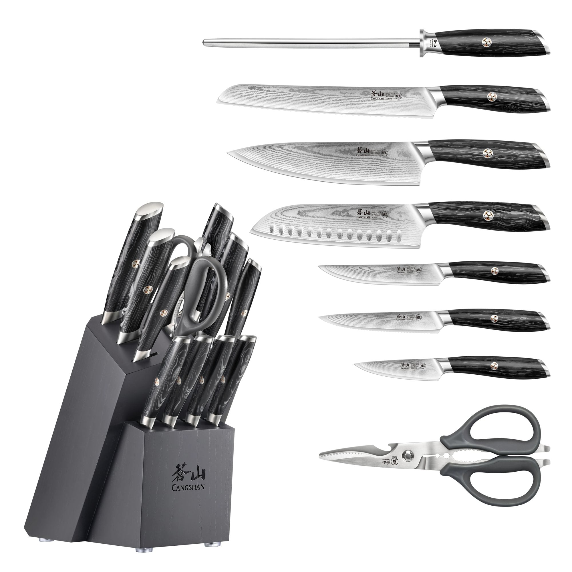 Cangshan NASU Series 12-Piece Knife Block Set