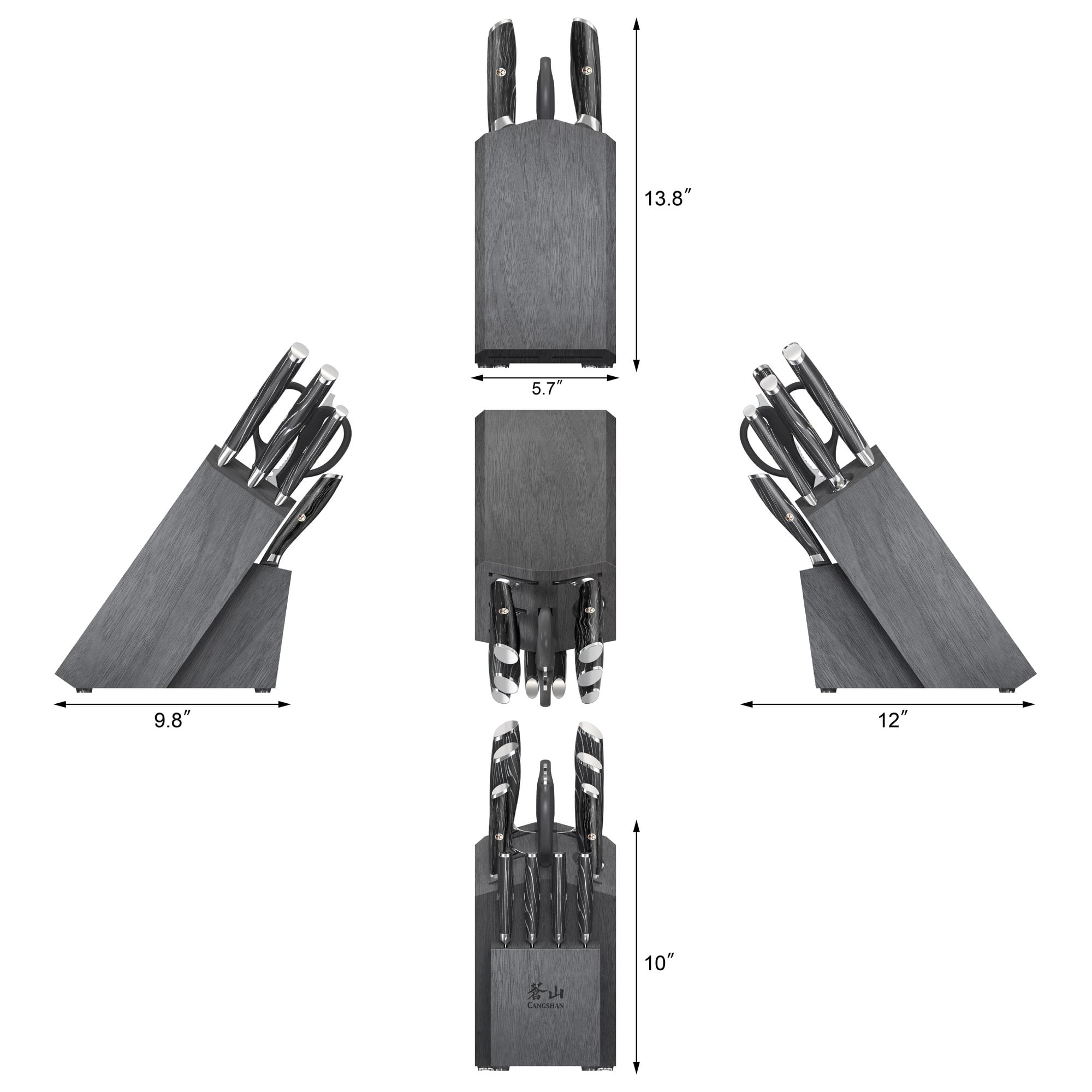 Cangshan NASU Series 12-Piece Knife Block Set