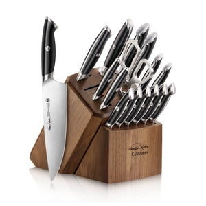 
                  
                    Load image into Gallery viewer, Cangshan Thomas Keller Signature Collection 17-Piece Knife Block Set, Forged Swedish Powder Steel
                  
                