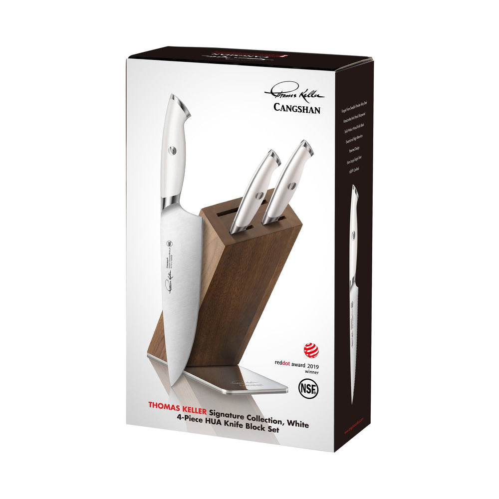 
                  
                    Load image into Gallery viewer, Cangshan Thomas Keller Signature Collection 4-Piece HUA Knife Block Set, Forged Swedish Powder Steel
                  
                