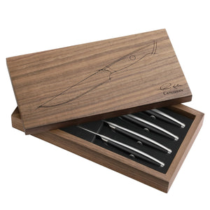 
                  
                    Load image into Gallery viewer, Cangshan Thomas Keller Signature Collection 4-Piece Steak Knife Set w/ Walnut Box, Forged Swedish Powder Steel
                  
                