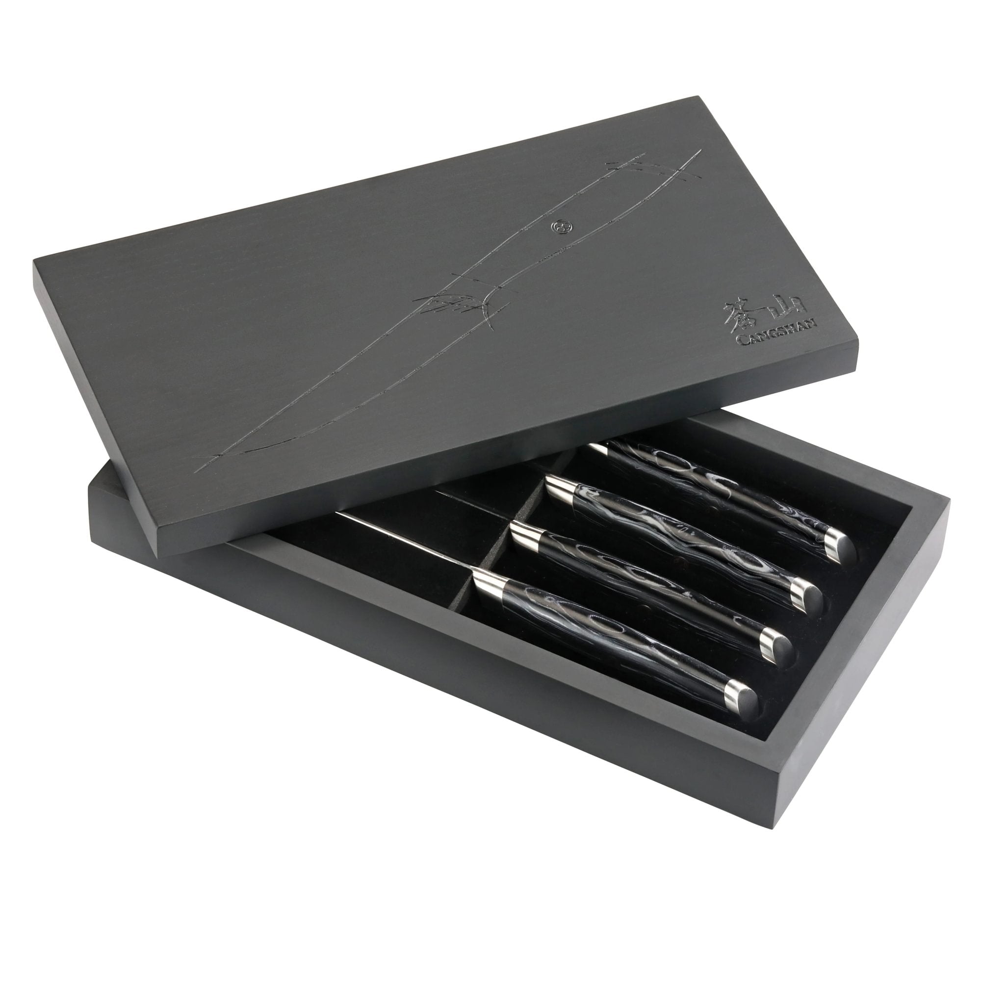 Cangshan NASU Series 4-Piece Steak Knife Set with Wood Box