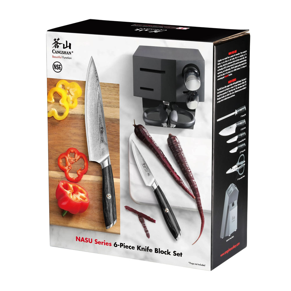 
                  
                    Load image into Gallery viewer, Cangshan NASU Series 6-Piece Knife Block Set
                  
                