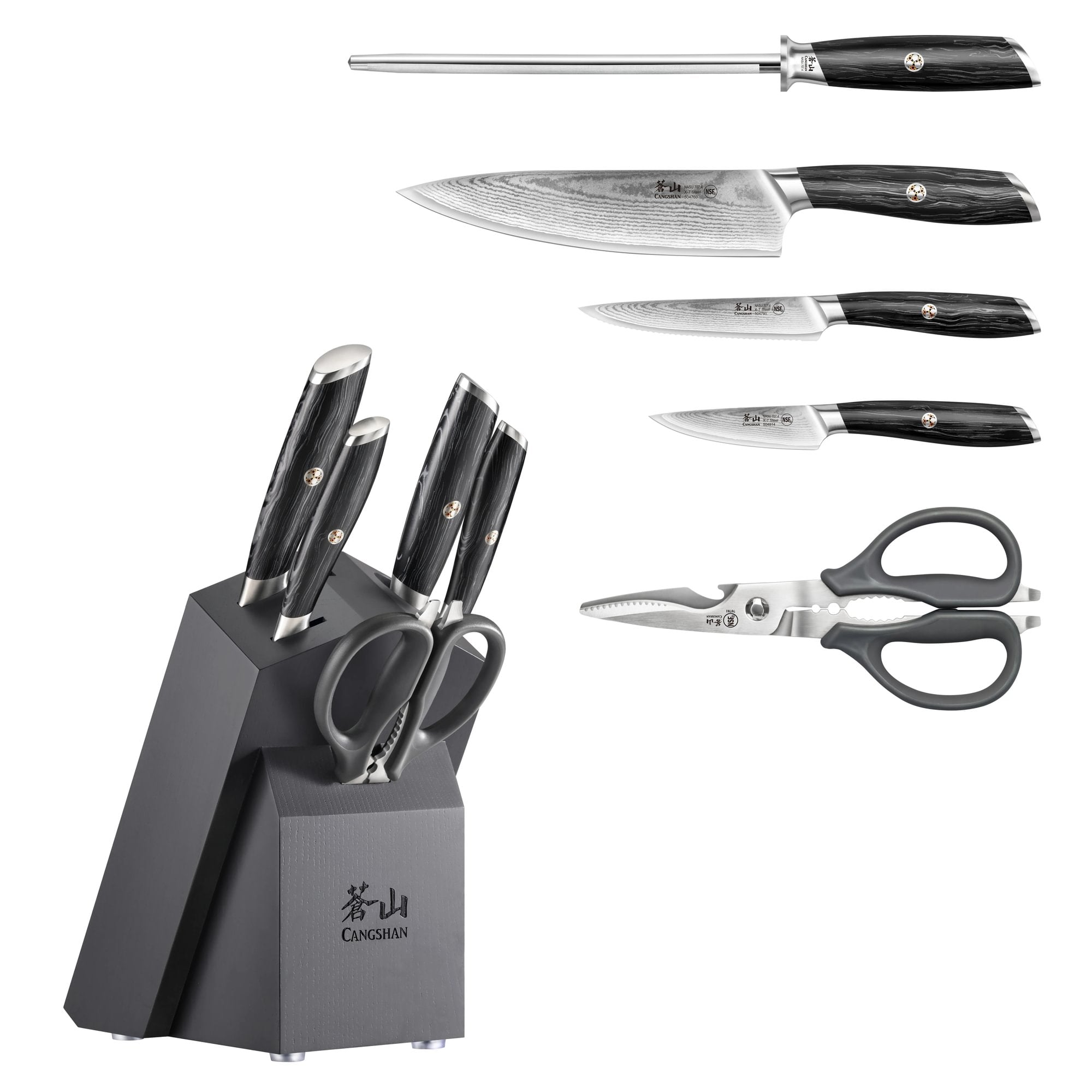 Cangshan NASU Series 6-Piece Knife Block Set