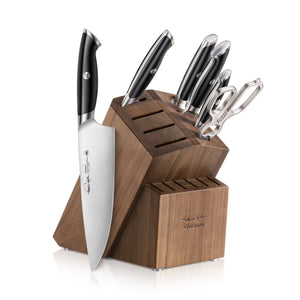 
                  
                    Load image into Gallery viewer, Cangshan Thomas Keller Signature Collection 7-Piece Knife Block Set, Forged Swedish Powder Steel
                  
                
