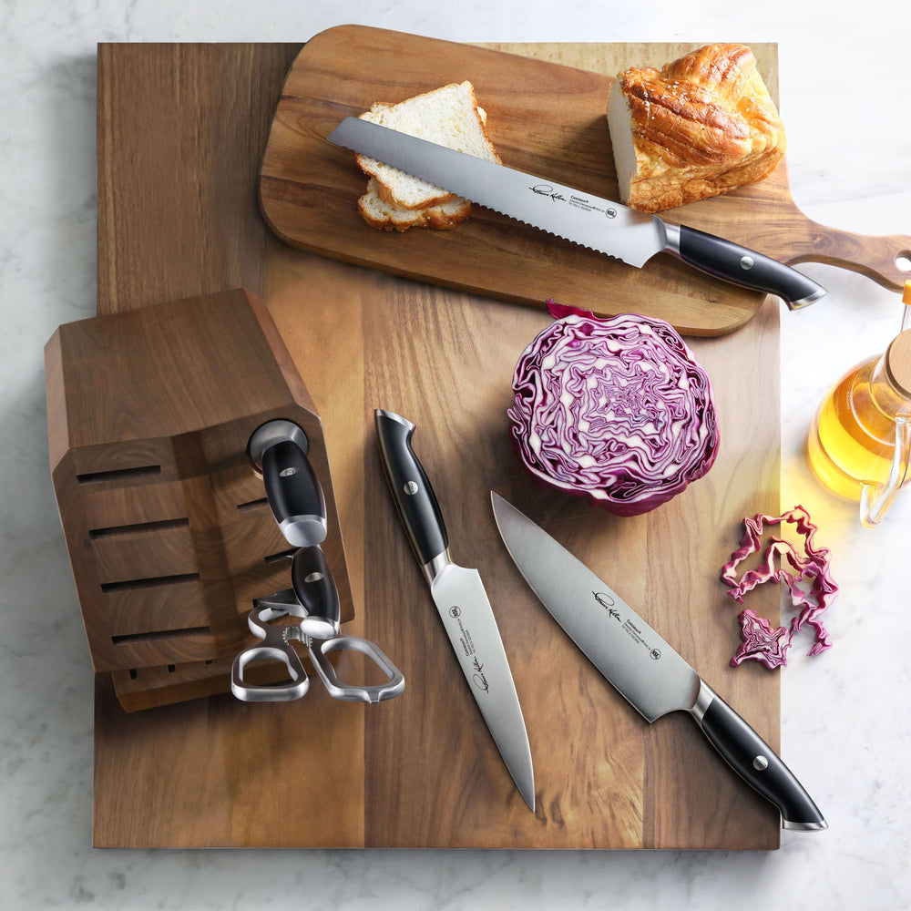 
                  
                    Load image into Gallery viewer, Cangshan Thomas Keller Signature Collection 7-Piece Knife Block Set, Forged Swedish Powder Steel
                  
                