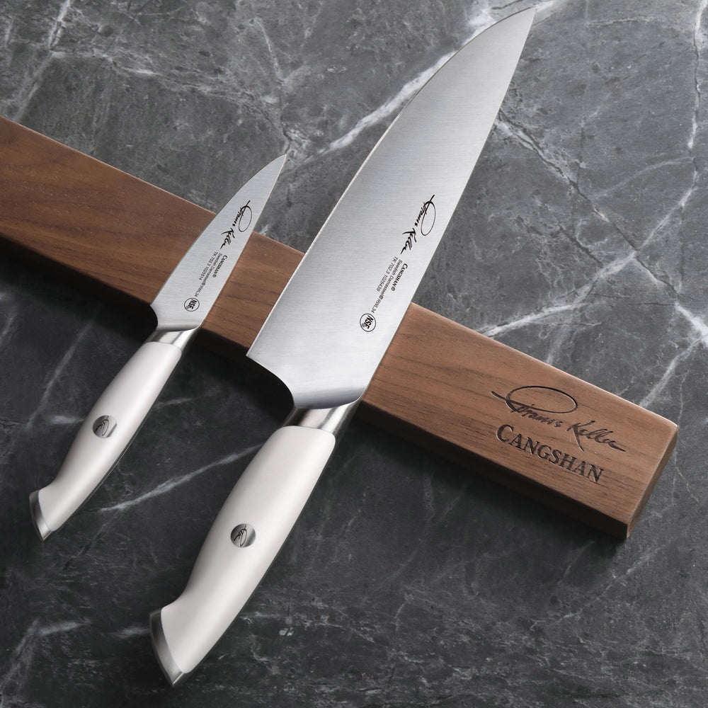 
                  
                    Load image into Gallery viewer, Cangshan Thomas Keller Signature Collection 7-Piece Magnetic Knife Bar Set, Forged Swedish Powder Steel
                  
                