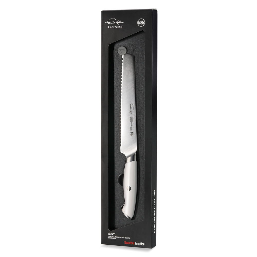 
                  
                    Load image into Gallery viewer, Canshan Thomas Keller Signature Collection 8-inch Bread Knife, Forged Swedish Powder Steel
                  
                