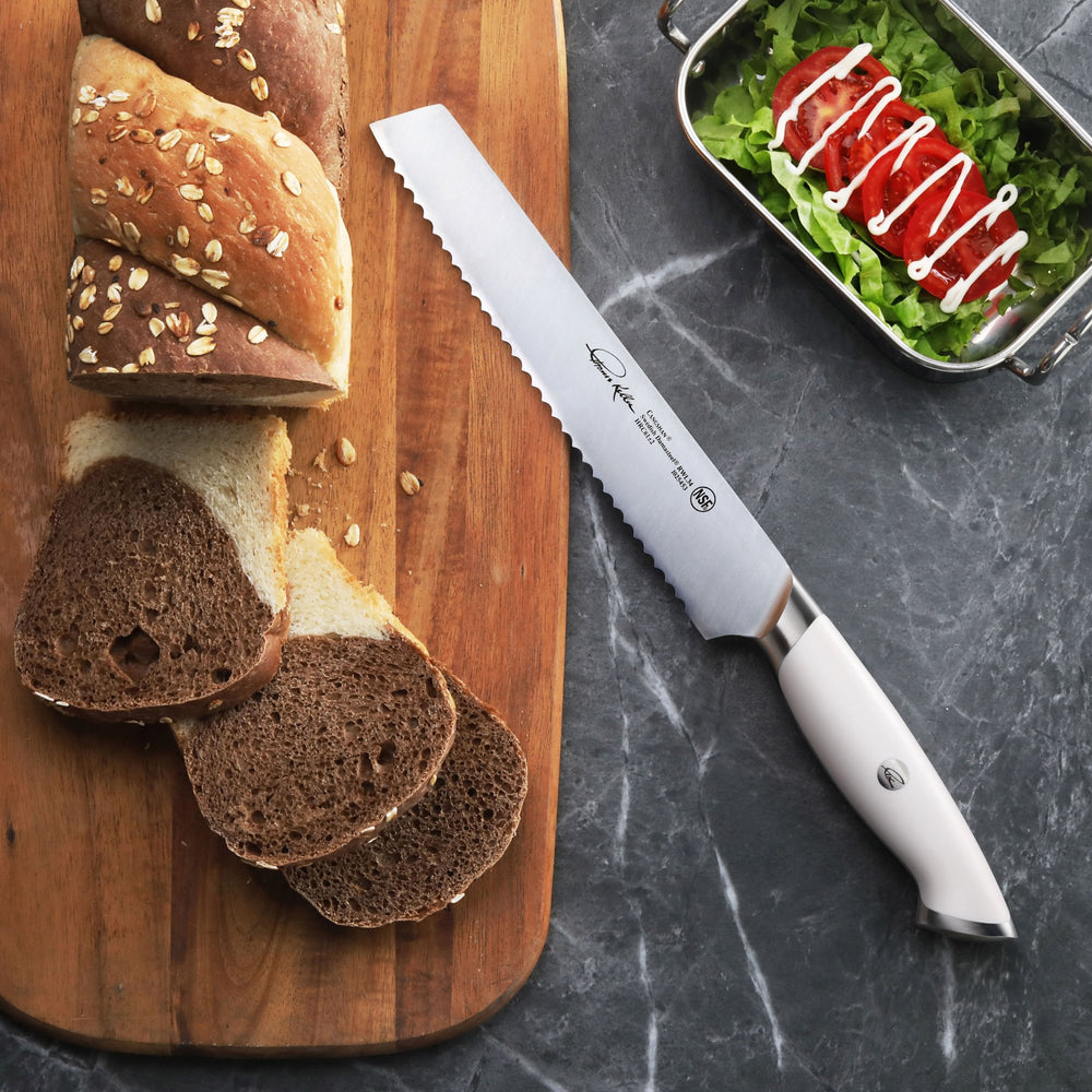 
                  
                    Load image into Gallery viewer, Canshan Thomas Keller Signature Collection 8-inch Bread Knife, Forged Swedish Powder Steel
                  
                