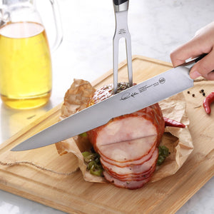 
                  
                    Load image into Gallery viewer, Cangshan Thomas Keller Signature Collection 10.5-inch Carving Knife, Forged Swedish Powder Steel
                  
                
