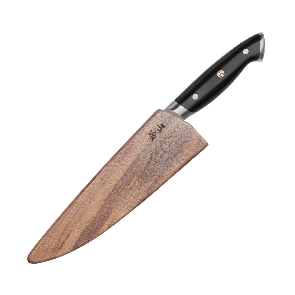 
                  
                    Load image into Gallery viewer, Cangshan Z Series 8&amp;quot; Chef&amp;#39;s Knife with Walnut Sheath, Forged X-7 Damascus Steel
                  
                