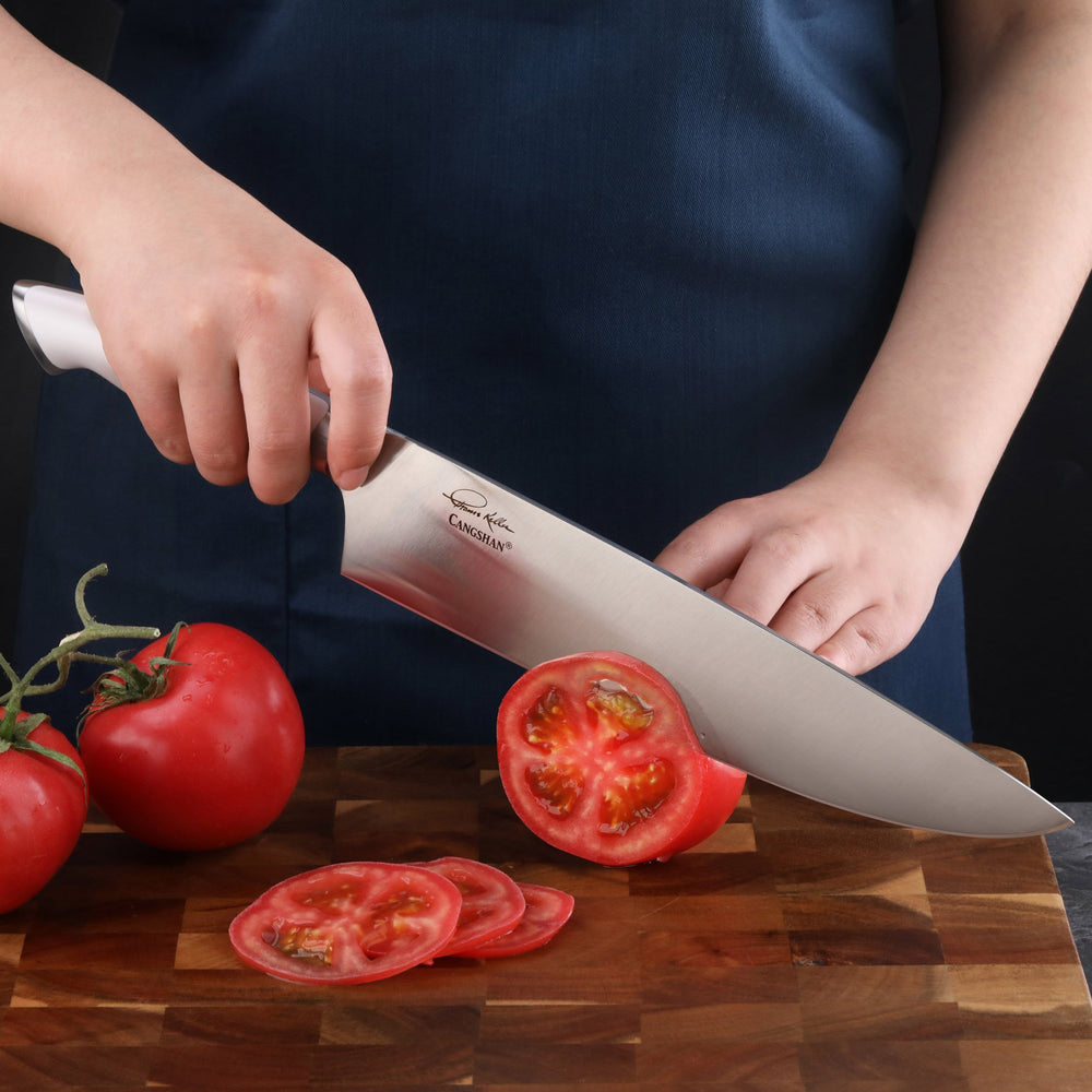 
                  
                    Load image into Gallery viewer, Cangshan Thomas Keller Signature Collection 10-inch Chef&amp;#39;s Knife, Forged Swedish Powder Steel
                  
                