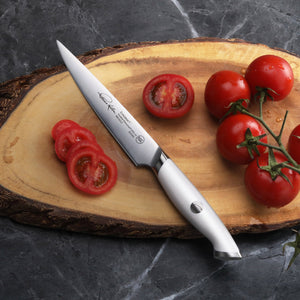 
                  
                    Load image into Gallery viewer, Cangshan Thomas Keller Signature Collection 5-inch Utility Knife, Forged Swedish Powder Steel
                  
                