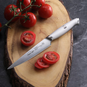 
                  
                    Load image into Gallery viewer, Cangshan Thomas Keller Signature Collection 5-inch Utility Knife, Forged Swedish Powder Steel
                  
                