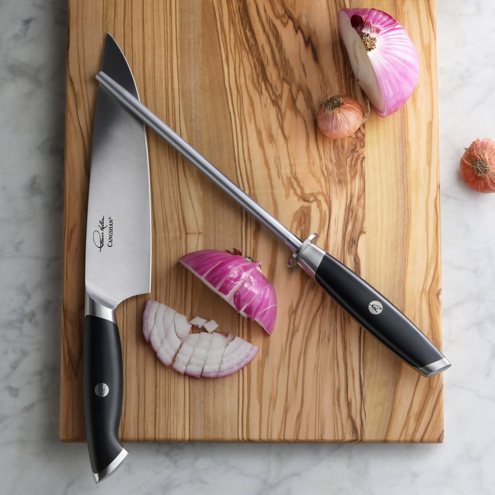 
                  
                    Load image into Gallery viewer, Cangshan Thomas Keller Signature Collection 8-inch Honing Steel
                  
                