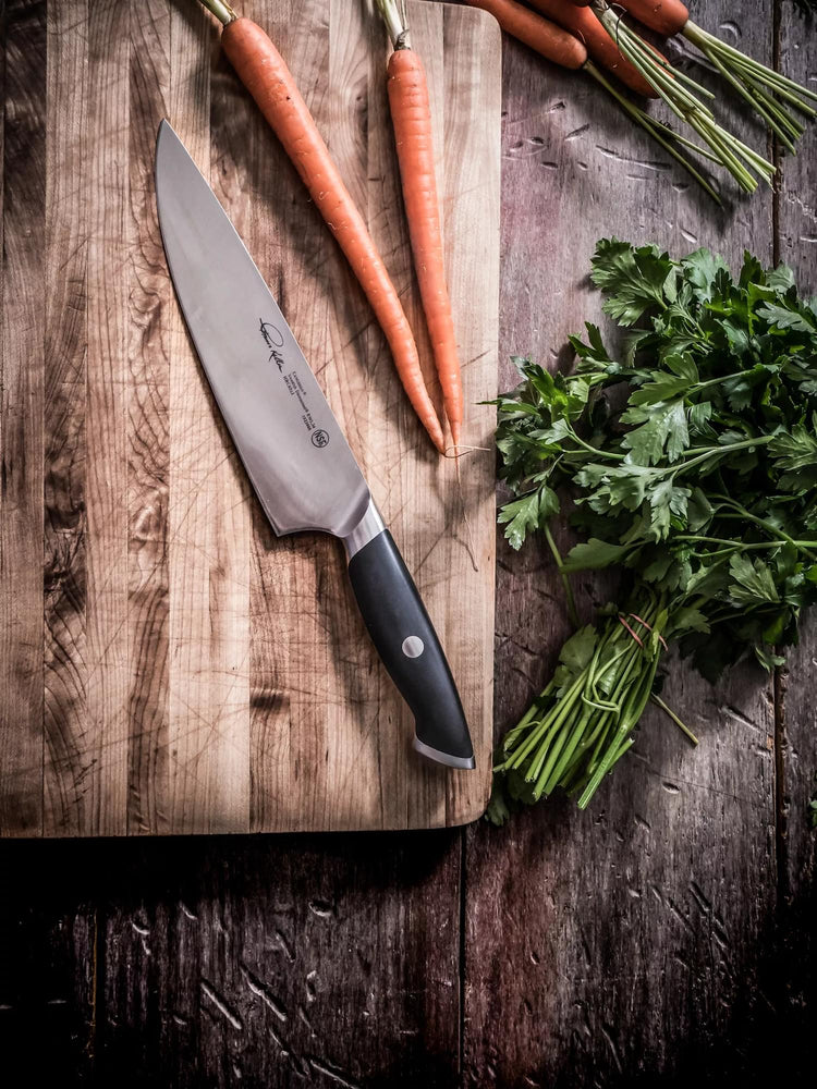 
                  
                    Load image into Gallery viewer, Cangshan Thomas Keller Signature Collection 8-inch Chef&amp;#39;s Knife, Forged Swedish Powder Steel
                  
                