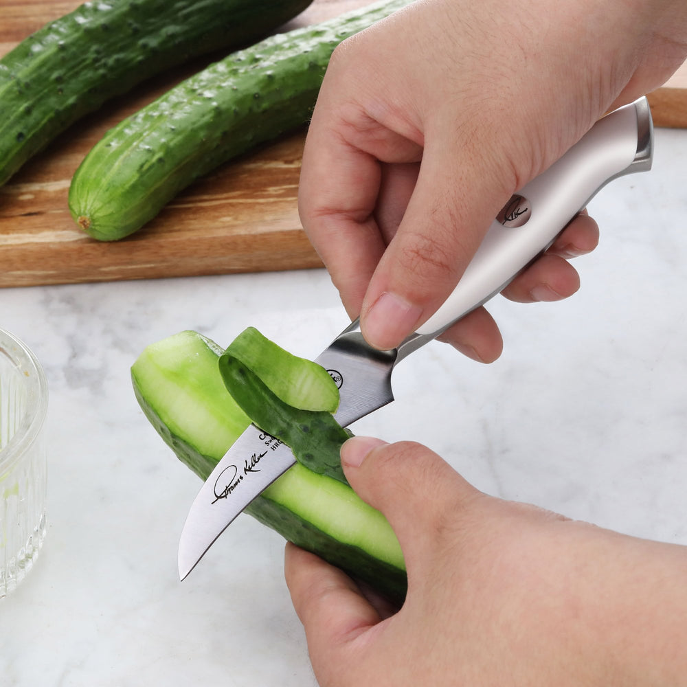 
                  
                    Load image into Gallery viewer, Cangshan Thomas Keller Signature Collection 2.75-inch Peeling Knife, Forged Swedish Powder Steel
                  
                