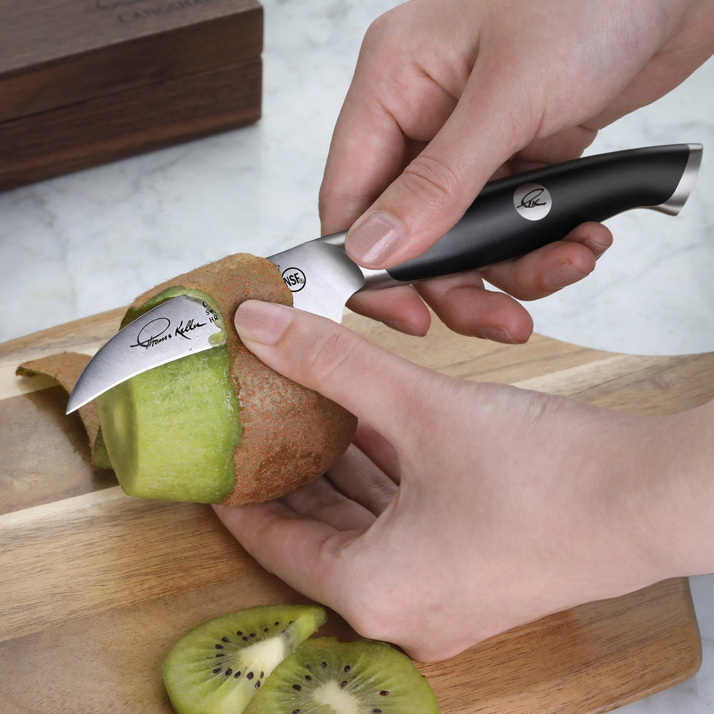 
                  
                    Load image into Gallery viewer, Cangshan Thomas Keller Signature Collection 2.75-inch Peeling Knife, Forged Swedish Powder Steel
                  
                