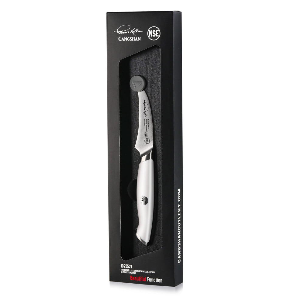 
                  
                    Load image into Gallery viewer, Cangshan Thomas Keller Signature Collection 2.75-inch Peeling Knife, Forged Swedish Powder Steel
                  
                