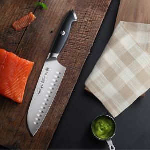 
                  
                    Load image into Gallery viewer, Cangshan Thomas Keller Signature Collection 7-inch Santoku Knife, Forged Swedish Powder Steel
                  
                