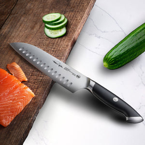 
                  
                    Load image into Gallery viewer, Cangshan Thomas Keller Signature Collection 7-inch Santoku Knife, Forged Swedish Powder Steel
                  
                