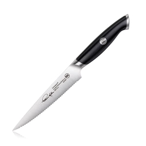 
                  
                    Load image into Gallery viewer, Cangshan Thomas Keller Signature Collection 5-inch Serrated Utility Knife, Forged Swedish Powder Steel
                  
                
