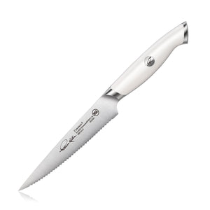 
                  
                    Load image into Gallery viewer, Cangshan Thomas Keller Signature Collection 5-inch Serrated Utility Knife, Forged Swedish Powder Steel
                  
                