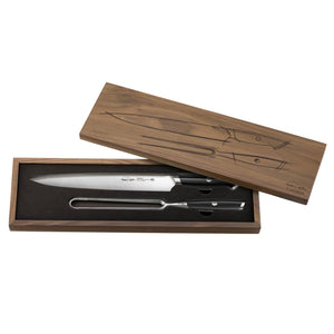 
                  
                    Load image into Gallery viewer, Cangshan Thomas Keller Signature Collection 2-Piece Carving Set w/ Walnut Box, Forged Swedish Powder Steel
                  
                