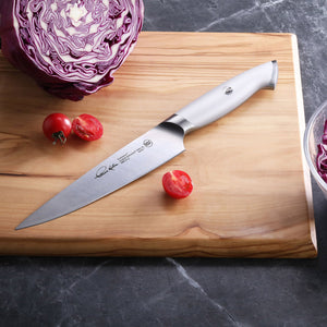 
                  
                    Load image into Gallery viewer, Cangshan Thomas Keller Signature Collection 7-inch Utility Knife, Forged Swedish Powder Steel
                  
                