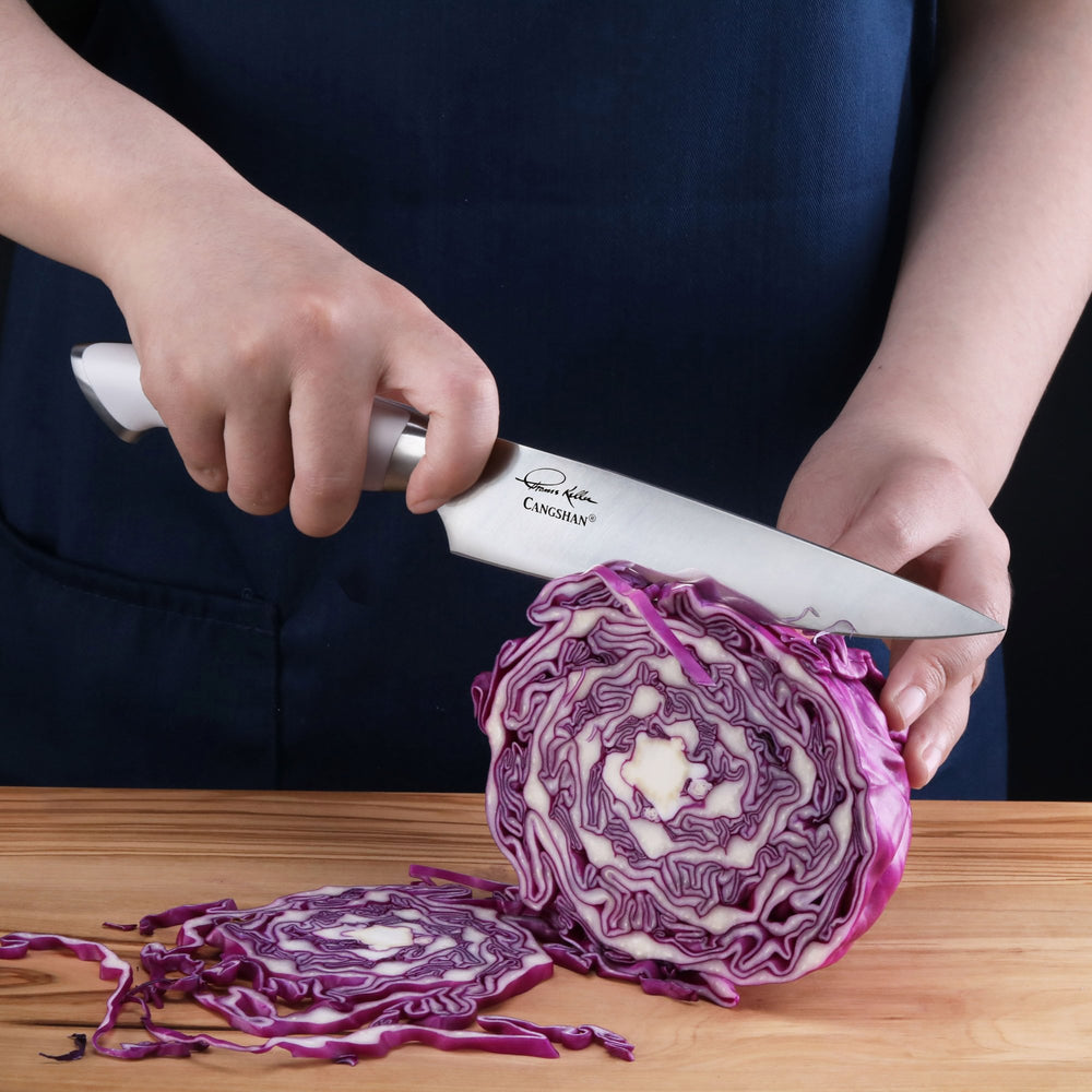 
                  
                    Load image into Gallery viewer, Cangshan Thomas Keller Signature Collection 7-inch Utility Knife, Forged Swedish Powder Steel
                  
                