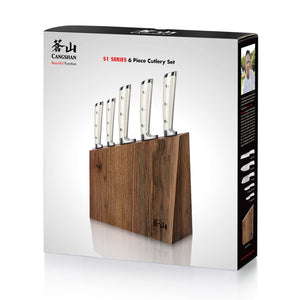 
                  
                    Load image into Gallery viewer, Cangshan S1 Series 6-Piece Mountain Knife Block Set, Forged German Steel
                  
                