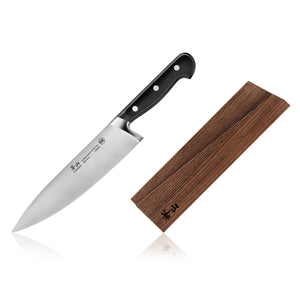 
                  
                    Load image into Gallery viewer, Cangshan TV2 Series 8-Inch Chef&amp;#39;s Knife and Wood Sheath Set, Forged Swedish Steel
                  
                