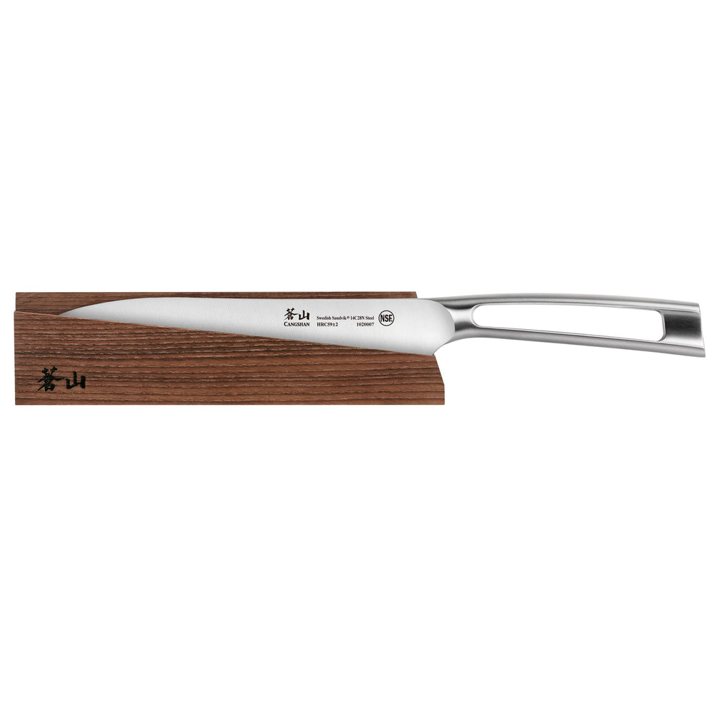 
                  
                    Load image into Gallery viewer, Cangshan TN1 Series 8-Inch Chef Knife and Wood Sheath, Forged Swedish Steel
                  
                