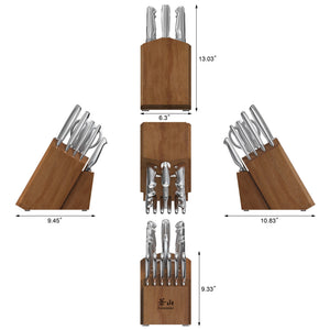 Cangshan SANFORD Series 17-Piece Knife Block Set, Forged German Steel