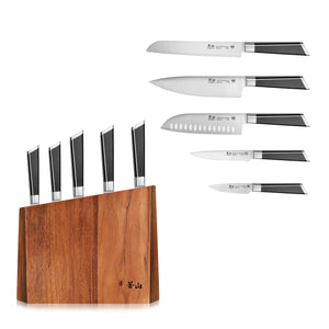 Cangshan Y2 Series 6-Piece Mountain Knife Block Set, Forged German Steel