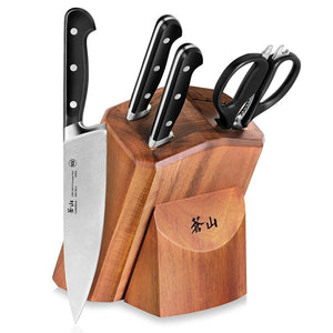 Cangshan V2 Series 5-Piece Starter Knife Block Set, Forged German Steel